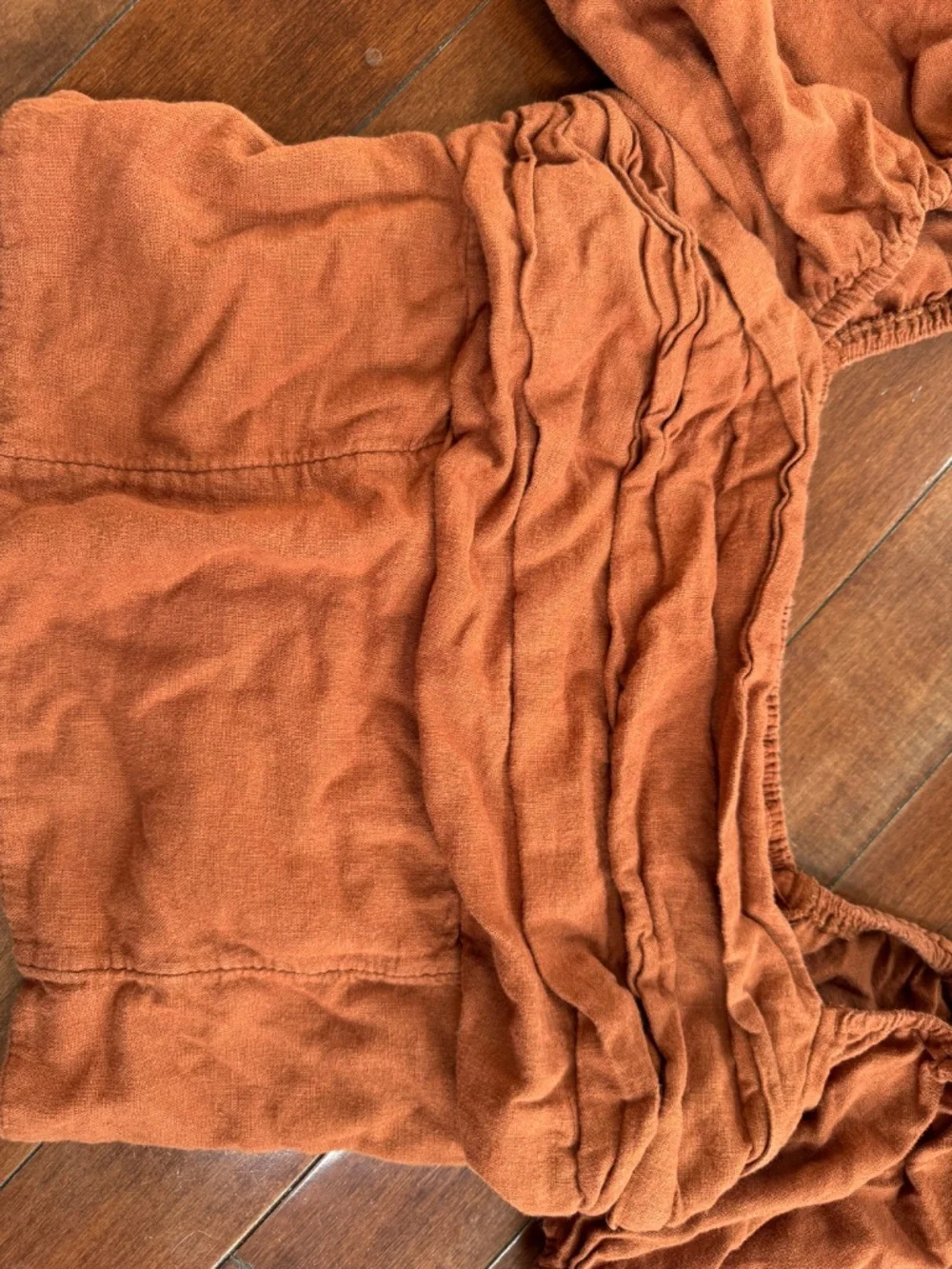 Abercrombie & Fitch Women’s Rust Brown Puff Sleeve Top Size Large